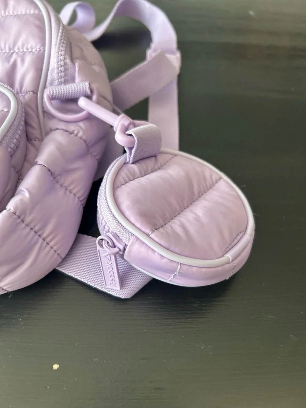 Reebok Kids Pastel Lavender Quilted Mini Backpack with Coin Pouch